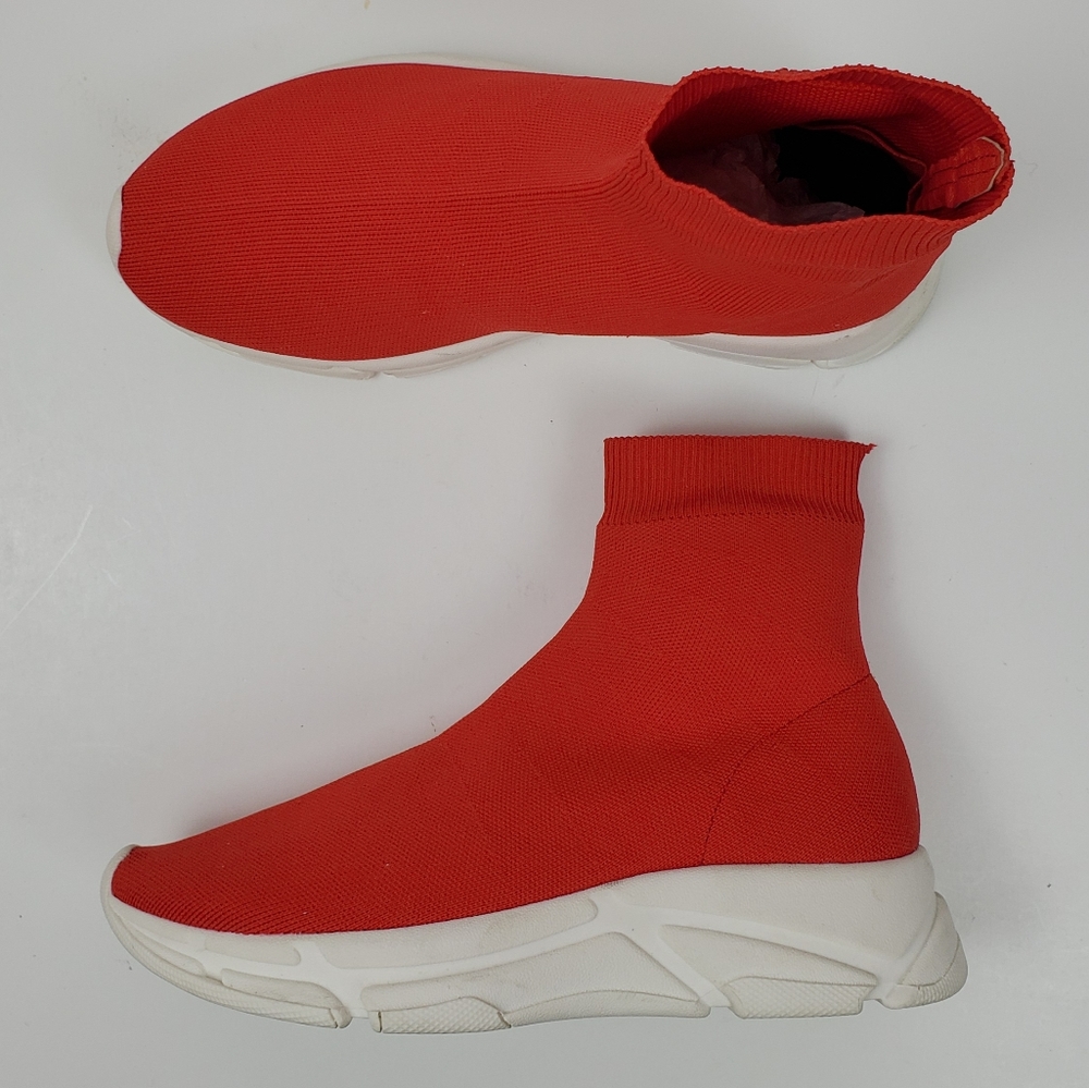 NWOT Steve Madden mens fling sock sneaker red sz 7
